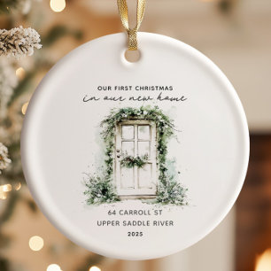 Rustikales Weihnachten - Neue Zuhause Keramik Ornament