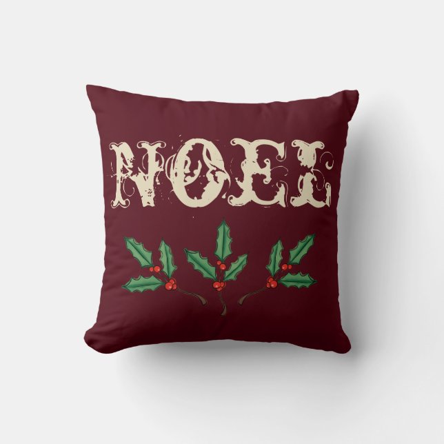 Rustikales Weihnachten Weihnachtsbaum Kissen (Vorderseite)