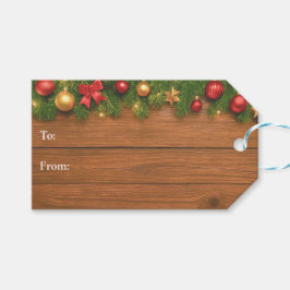 Rustikales Weihnachts-Geschenkanhänger – Anpassbar Geschenkanhänger