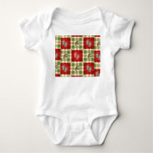 Rustikales Weihnachts-Kariertes Babyoutfit - Bauer