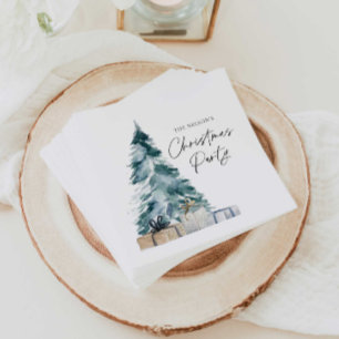 Rustikales Weihnachts-Party Personalisiert Paper N Serviette