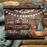 Rustikales Weihnachts-Party Save the Date Postkart Postkarte<br><div class="desc">Fun Aquarell Weihnachtsdesign. Alle Texte sind individuell einstellbar und lassen sich für Ihr eigenes Party leicht ändern. Save the Date Weihnachts-Party-Postkarten der Familie.</div>