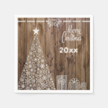Rustikales Weihnachts-Snowflake-Party