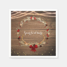 Rustikales Weihnachtsfeind Wreath Wood & Lights