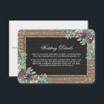 Rustikales Weihnachtsfest im Winter Details zur Ho Einladung<br><div class="desc">Rustikale winterliche Eheausweise mit rustikalem Holzhintergrund, schwarzem Schalkpappe, Seil, Weihnachtskiefern, Beeren, Blättern, weißen Schneeplätzen und einer personalisierten Hochzeitsvorlage. Für weitere Personalisierungen klicken Sie bitte auf die Schaltfläche "Anpassen", um diese Vorlage zu ändern. Alle Textstile, Farben und Größen können nach Ihren Wünschen angepasst werden. Weitere passende Hochzeitsartikel findest du in meinem...</div>