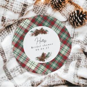 Rustikales Weihnachtsfest - Pinecone & Pine Pappteller