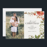 Rustikales Weihnachtsgebäck Foto rot und grün Feiertagskarte<br><div class="desc">Frohes Holidays Aquarellwald Foto Weihnachtskarte. Rustikales Weihnachtsgebäck Foto rot und grün</div>