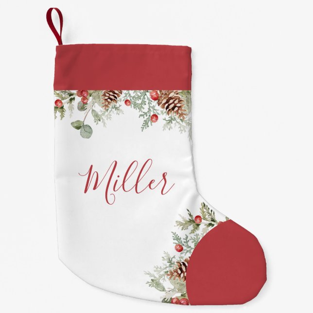 Rustikales Weihnachtsgebäck Kleiner Weihnachtsstrumpf (Vorderseite)