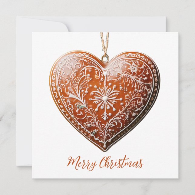 Rustikales Weihnachtskoch dekoriert Traditionell Feiertagskarte (Vorderseite)