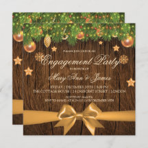 Rustikales Weihnachtskonzept Party Gold Decke