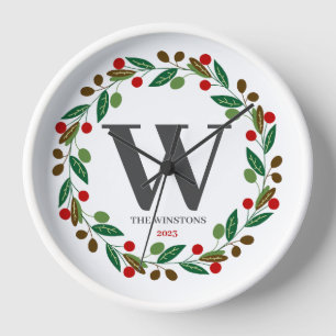Rustikales Weihnachtsmongramm - Urbrand Uhr