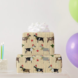 Rustikales Weihnachtspapier zum Wrapping von Ziege Geschenkpapier