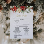 rustikales Weihnachtsspiel-Geheimnis Santa Fragebo Einladung<br><div class="desc">Dieses rustikale und geheime Santa-Spiel verfügt über einen schönen Kalligraphie-Schriftart   einen einfachen Serif-Schriftart. Editieren Sie alle Formulierungen,  damit dieses moderne Urlaubsspiel zu Ihrem Event passt   Stil!</div>