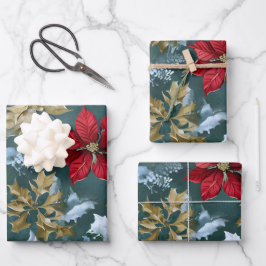 Rustikales Weihnachtswaschpapier Geschenkpapier Set