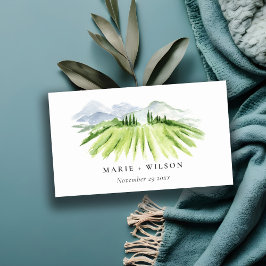 Rustikales Weingut Weinberg Hochzeit Website Begleitkarte