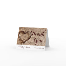 Rustikales Weinherz Hochzeit Danke Karten