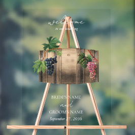 Rustikales Weinkeller Weinkeller Weinberg Hochzeit Acrylschild