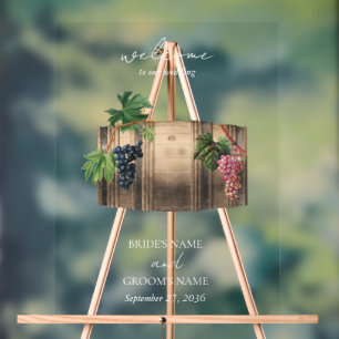 Rustikales Weinkeller Weinkeller Weinberg Hochzeit Acrylschild