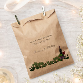 Rustikales Weinkeller Weintrauben Hochzeit Geschenktütchen