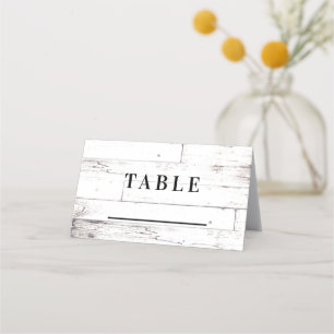 Rustikales Weißholz-Shabby Chic Sitzplatz Platzkarte