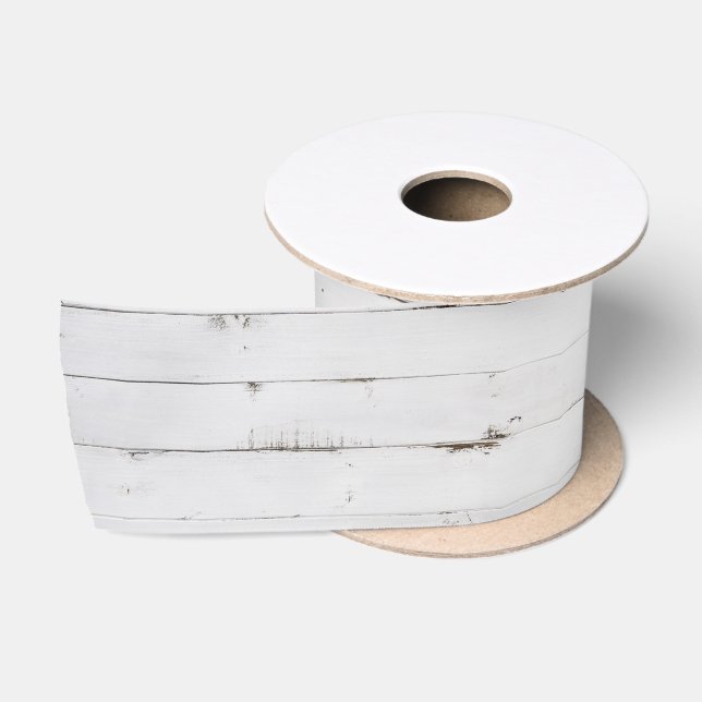 Rustikales Weißholz Tone Satin Ribbon Satinband (Spule)