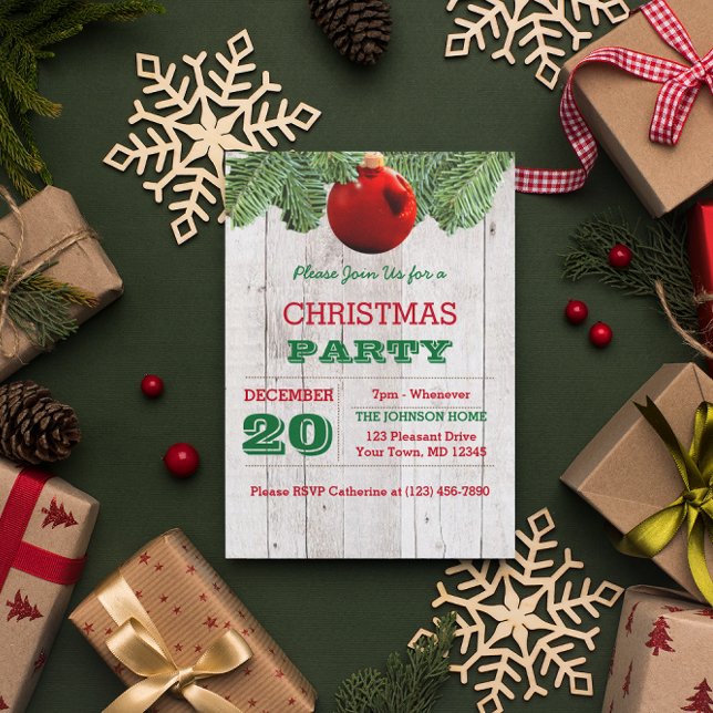 Rustikales Weißholz- und Kieferngebirge Einladung (Von Creator hochgeladen)