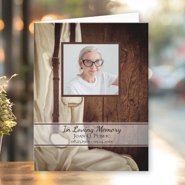 Rustikales Western--Gedenkfest Beileid Dankeskarte (Von Creator hochgeladen)