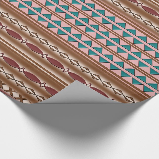 Rustikales Western-Muster-Verpackungs-Papier Geschenkpapier (Ecke)