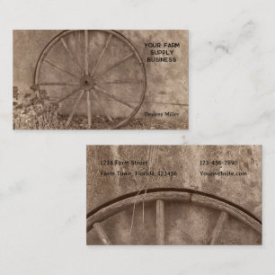 Rustikales Western SEPI Tone Country Wagon Wheel Visitenkarte