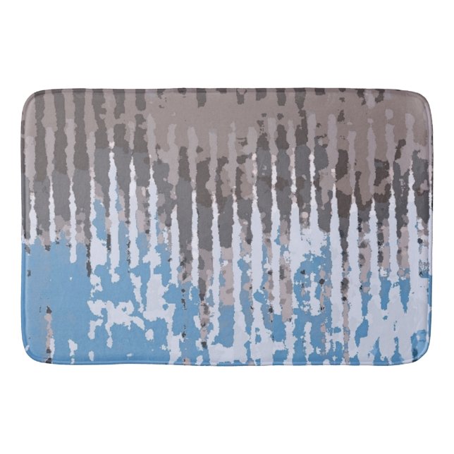 Rustikales Wetter/braunes blaues Design     Badematte (Vorderseite)