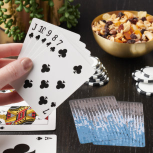 Rustikales Wetter/braunes blaues Design Spielkarten