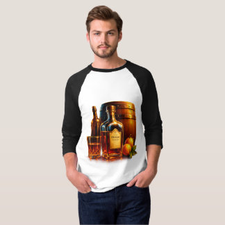 Rustikales Whiskey-Fass Raglan T-Shirt – Vintage P