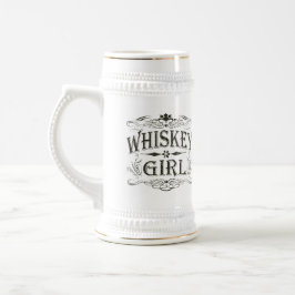 Rustikales Whisky-Mädchen Bierglas