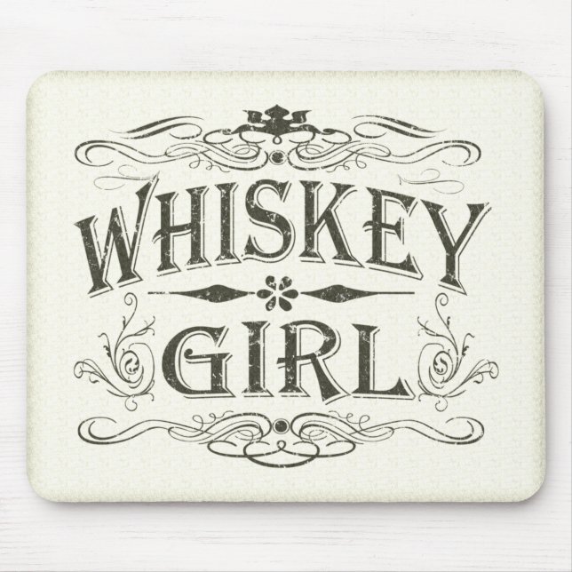 Rustikales Whisky-Mädchen Mousepad (Vorne)