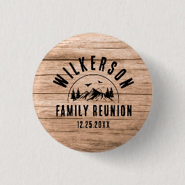 Rustikales Wiedersehen Cabin Retro Cooles Holz Button