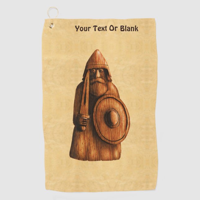 Rustikales Wiking Golfhandtuch (Vorderseite)