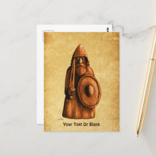 Rustikales Wiking Postkarte