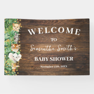 Rustikales Wild Safari Willkommen Baby Shower Bann Banner