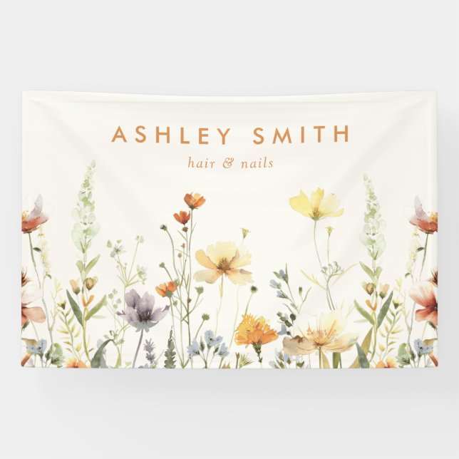 Rustikales Wildblume Grand Opening Banner (Horizontal)