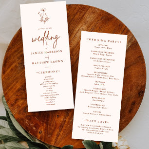 Rustikales Wildblumen-Terrakotta-Boho-Hochzeitspro