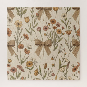 Rustikales Wildblumenbouquet mit Jute-Schleifen Vi