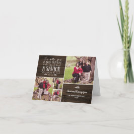 Rustikales Wohn Weihnachtsverse Foto Feiertagskarte