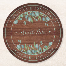 Rustikales Wood Eukalyptus Wedding rettet das Datu