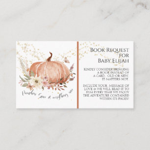 Rustikales Wood Floral Pumpkin Gewürz Babybuch Anf Visitenkarte