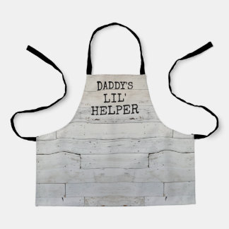 Rustikales Wood Niedlich Daddy's Little Helper Schürze