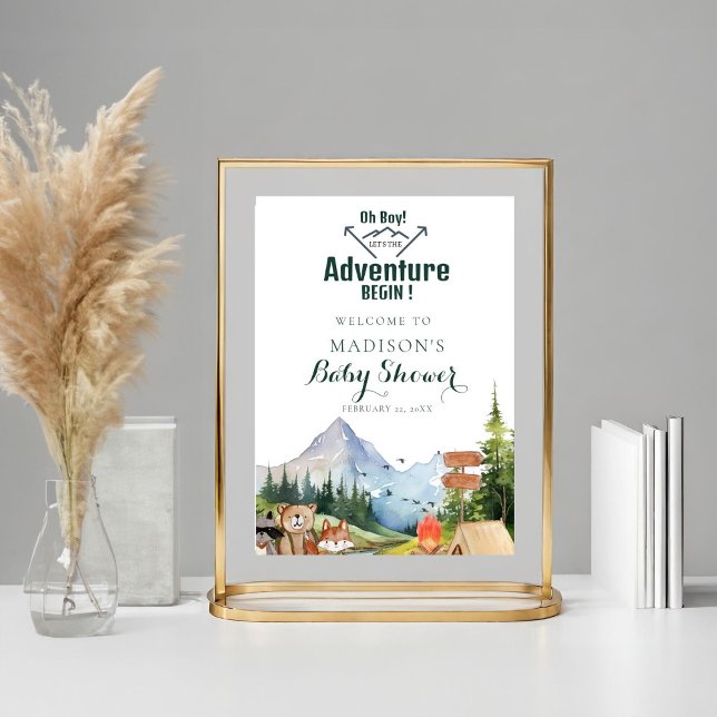 Rustikales Woodland Animal Baby Dusche Favoriten S Poster (Von Creator hochgeladen)