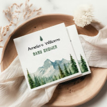 Rustikales Woodland Baby Dusche Napkins