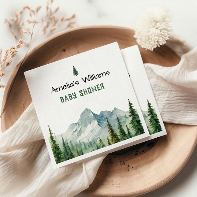 Rustikales Woodland Baby Dusche Napkins Serviette (Von Creator hochgeladen)