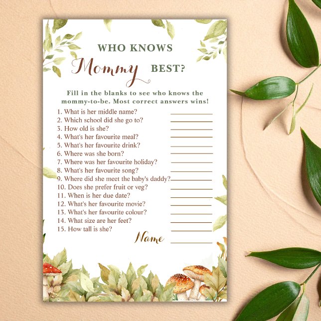 Rustikales Woodland, das die Mama Best Baby Dusche (Von Creator hochgeladen)