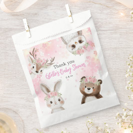Rustikales Woodland Floral Boho Babydusche Geschenktütchen